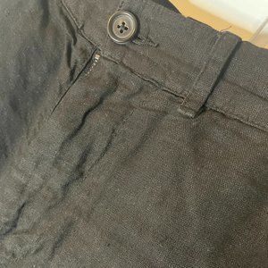 Billy Reid High Waisted Albert Linen Pants in Black 33x31